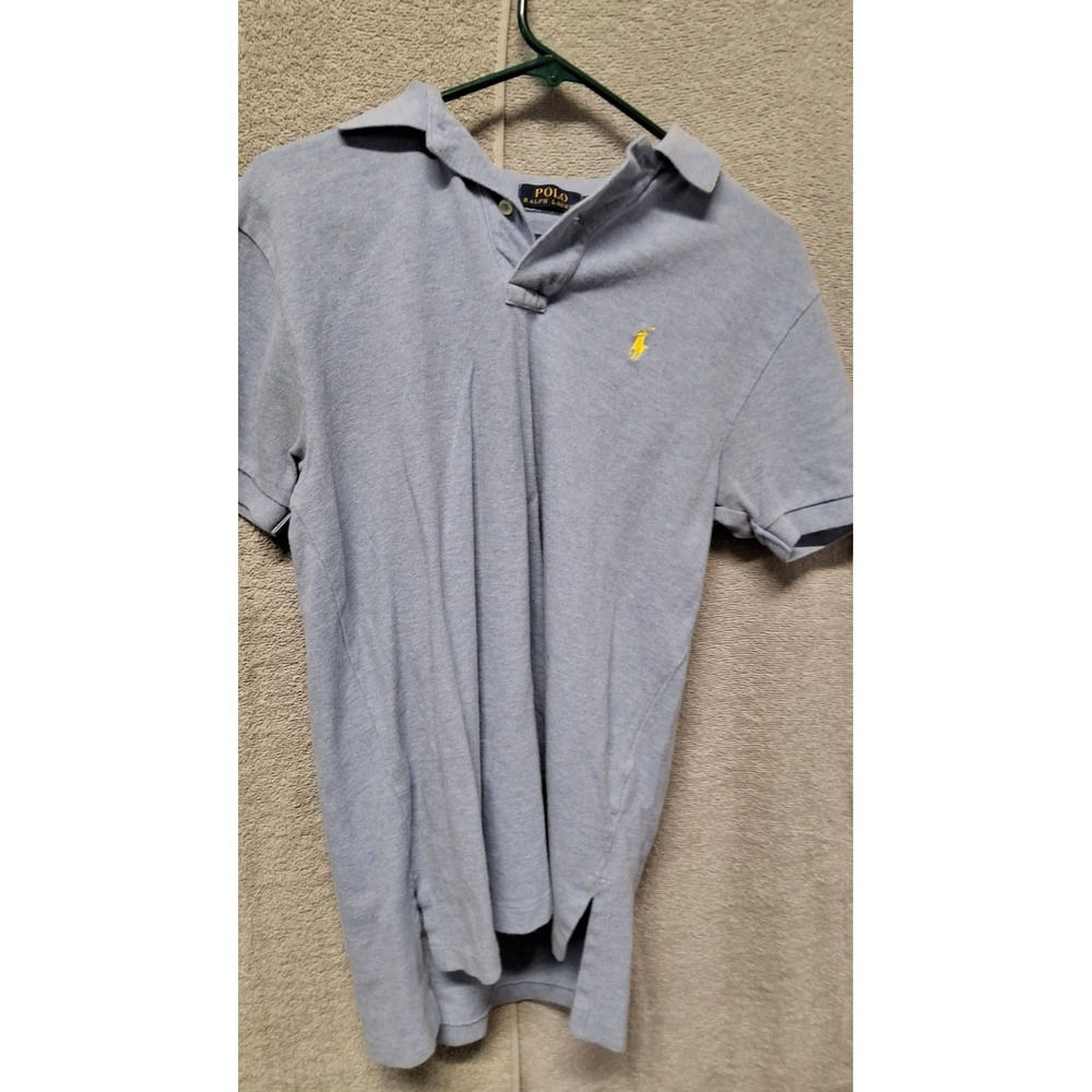 Polo Ralph Lauren Mens Small Light Blue Short Sleeve Pony Logo Polo Shirt (b 6)